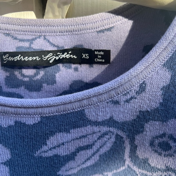 Purple Turquoise print cotton Gudrun Sjoden sweater - Picture 4 of 4